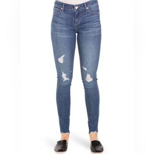 ARTICLES OF SOCIETY Sarah Distressed Ankle Skinny Jeans In Erskine Size 25